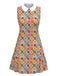 Abito margherite colletto Peter Pan arancione anni '60
