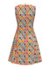 Abito margherite colletto Peter Pan arancione anni '60