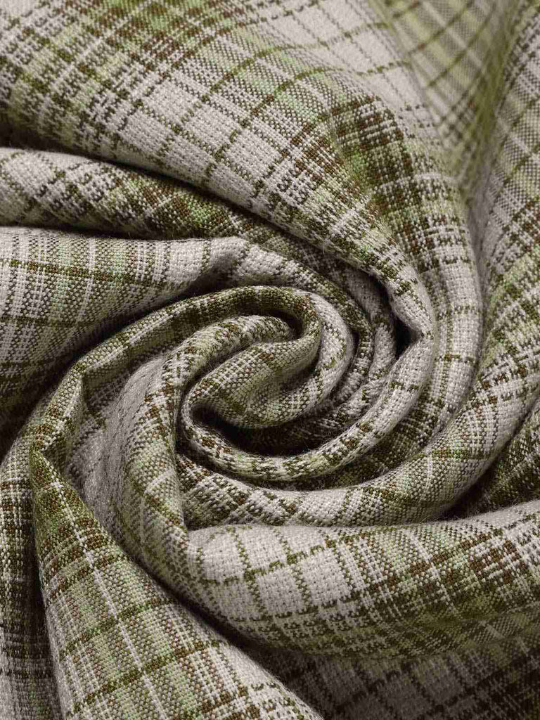 Abito scozzese con risvolto e bottoni verde pisello anni '60