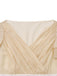 Abito da cocktail in tulle in raso champagne anni '50