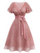 [Prevendita] Abito da cocktail in tulle in raso rosa anni '50