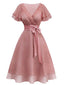 [Prevendita] Abito da cocktail in tulle in raso rosa anni '50