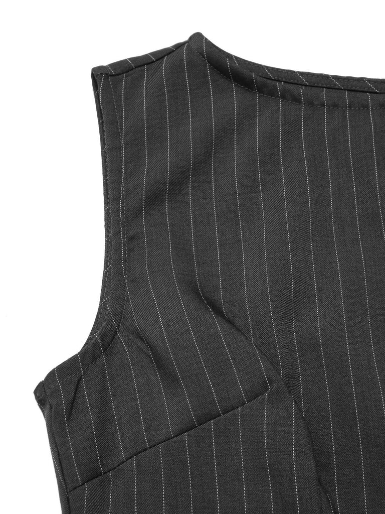 [Prevendita] Abito a tubino e righe gessate grigio scuro anni '60