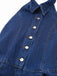 Tuta lunga denim a gamba larga con risvolto blu anni '30