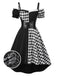 [Prevendita] Abito con motivo arlecchino Halloween e corsetto nero anni '50