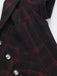 Abito quadri punk a trapezio con revers bordeaux anni '60
