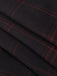 Abito quadri punk a trapezio con revers bordeaux anni '60