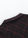 Abito quadri punk a trapezio con revers bordeaux anni '60
