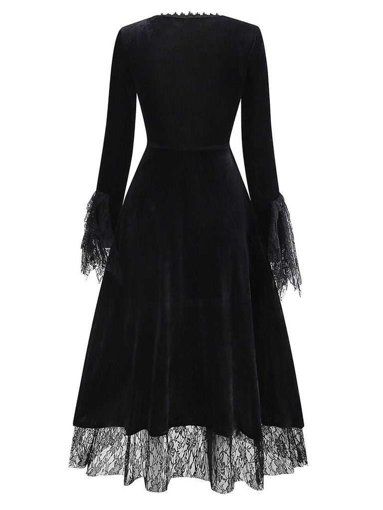 Abito da regina dei vampiri Halloween rosso anni '30
