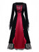 Abito da regina dei vampiri Halloween rosso anni '30