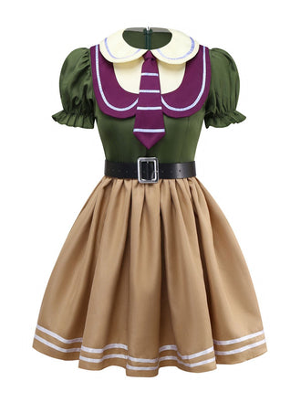 Completo due pezzi in finta pelliccia di volpe cachi anni '60