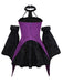 2PCS Top e gonna viola con croce gotica anni '80