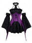 2PCS Top e gonna viola con croce gotica anni '80