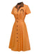 [Prevendita] Abito in cotone a pois con fiocco arancione anni '40