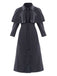 Cappotto a mantella Mercoledì in finta lana quadri grigio anni '50