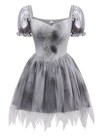 Abito tutù zombie stile sposa fantasma grigio anni '50