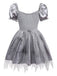 Abito tutù zombie stile sposa fantasma grigio anni '50