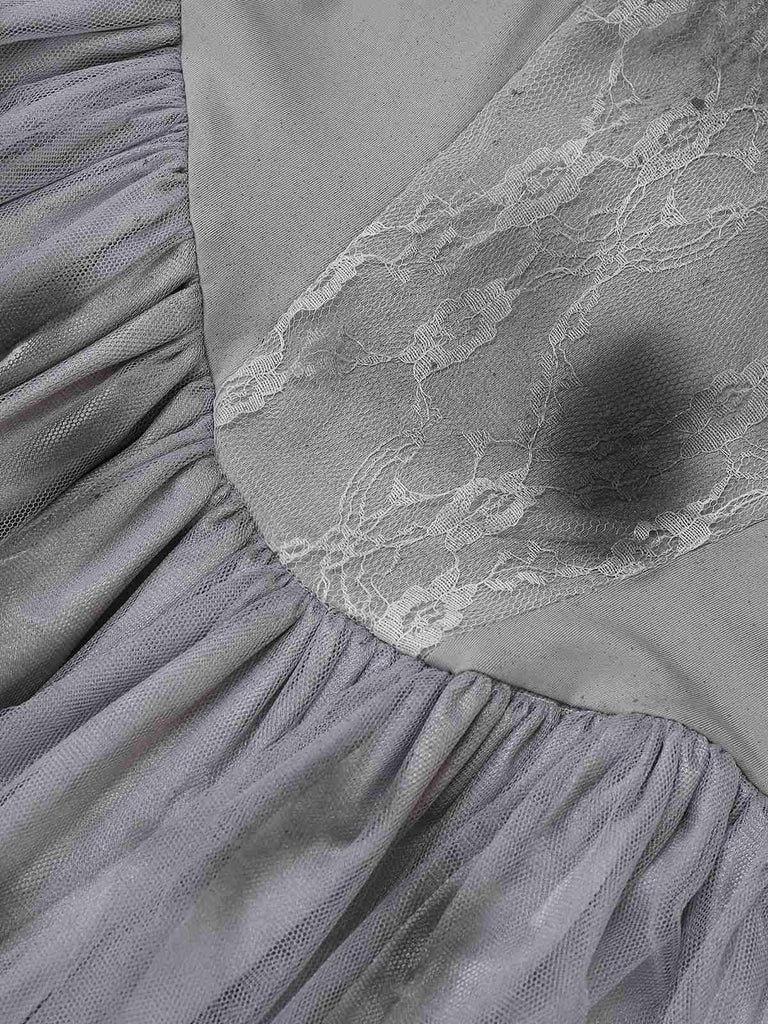 Abito tutù zombie stile sposa fantasma grigio anni '50