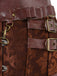 Corsetto steampunk jacquard floreale senza spalline in pelle anni '80