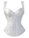 Corsetto gotico in jacquard con lacci e scollo a cuore anni '80