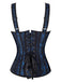 Corsetto gotico in jacquard con lacci e scollo a cuore anni '80