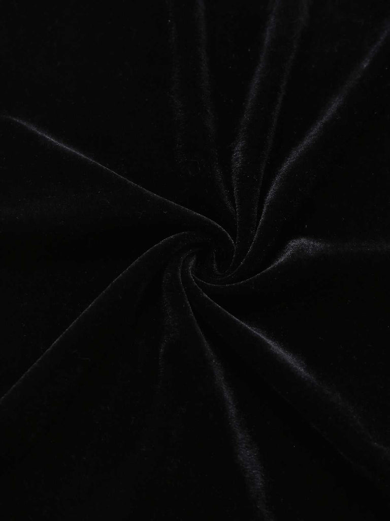 [Prevendita] Abito in velluto con scollo a pipistrello nero anni '60