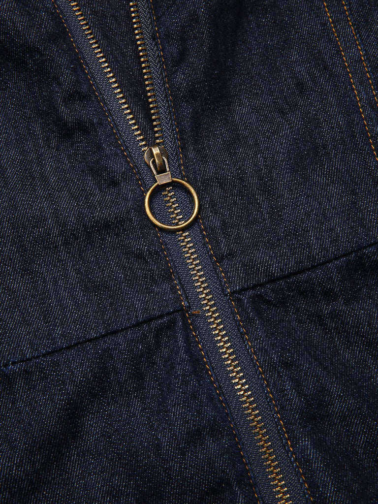 [Prevendita] Tuta lunga svasata in denim cotone blu anni '70