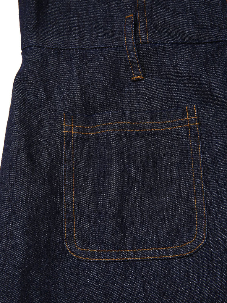 [Prevendita] Tuta lunga svasata in denim cotone blu anni '70