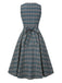 [Prevendita] 2PCS Abito grigio a quadri e camicetta cotone anni '50