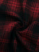 2PCS Top a quadri e gonna con orlo asimmetrico rosso anni '80