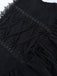 Gonna corsetto con lacci in pizzo e patchwork nero anni '70