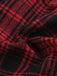 2PCS Top a quadri e gonna con orlo asimmetrico rosso anni '80