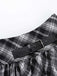 Gonna steampunk a quadri patchwork in pizzo grigia anni '80