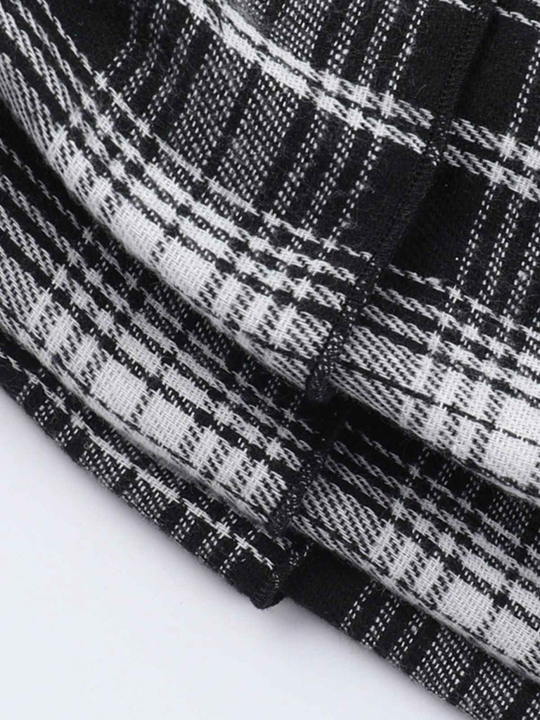 Gonna steampunk a quadri patchwork in pizzo grigia anni '80