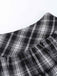 Gonna steampunk a quadri patchwork in pizzo grigia anni '80
