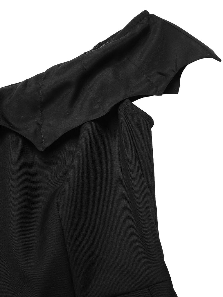 [Prevendita] 2PCS Tuta corta pipistrello gotica e copricostume nero anni '50
