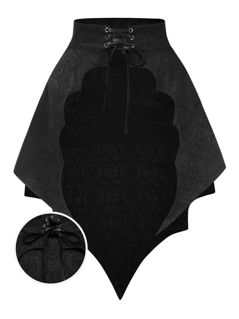 [Prevendita] Copricostume in jacquard gotico a pipistrello nero anni '50