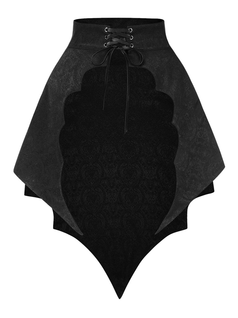 [Prevendita] 2PCS Tuta corta pipistrello gotica e copricostume nero anni '50