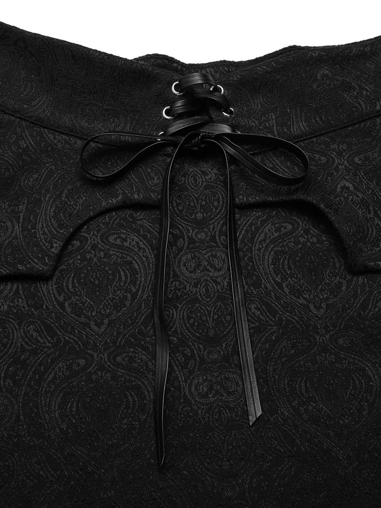 [Prevendita] 2PCS Tuta corta pipistrello gotica e copricostume nero anni '50