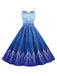 Abito Elsa con fiocco di neve con paillettes Halloween anni '50