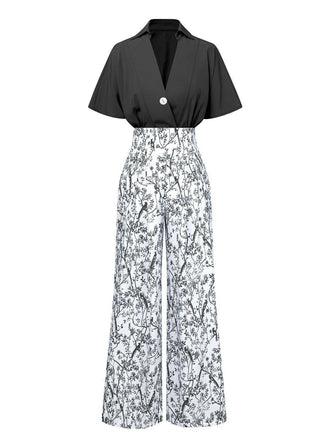 [Prevendita] 2PCS Camicetta con maniche a dolman e pantaloni floreale anni '30