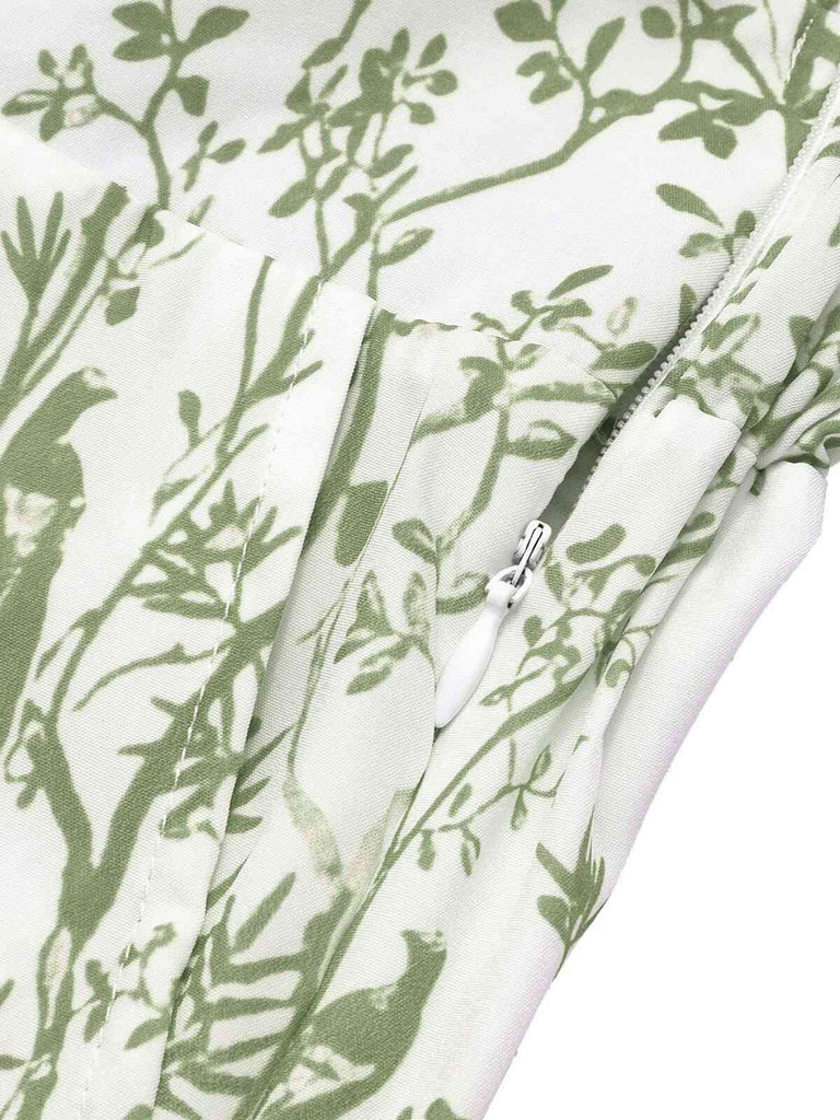 2PCS Camicetta con maniche a dolman e pantaloni floreale anni '30