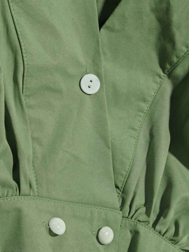2PCS Camicetta con maniche a dolman e pantaloni floreale anni '30
