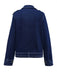 Giacca in denim con bottoni e revers blu scuro anni '50