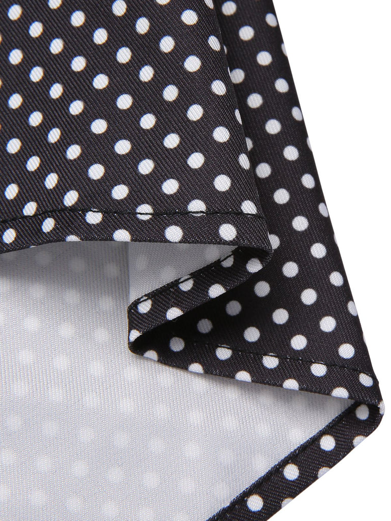 [Prevendita] Abito con stampa facciale a pois nero anni '60