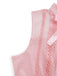 Abito in tulle senza maniche con fiocco in pizzo rosa anni '60