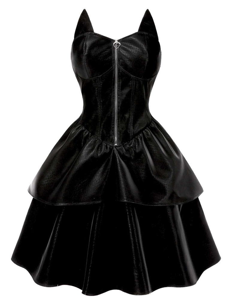 [Prevendita] Abito in pelle da Catwoman Halloween nero anni '50