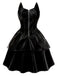 [Prevendita] Abito in pelle da Catwoman Halloween nero anni '50