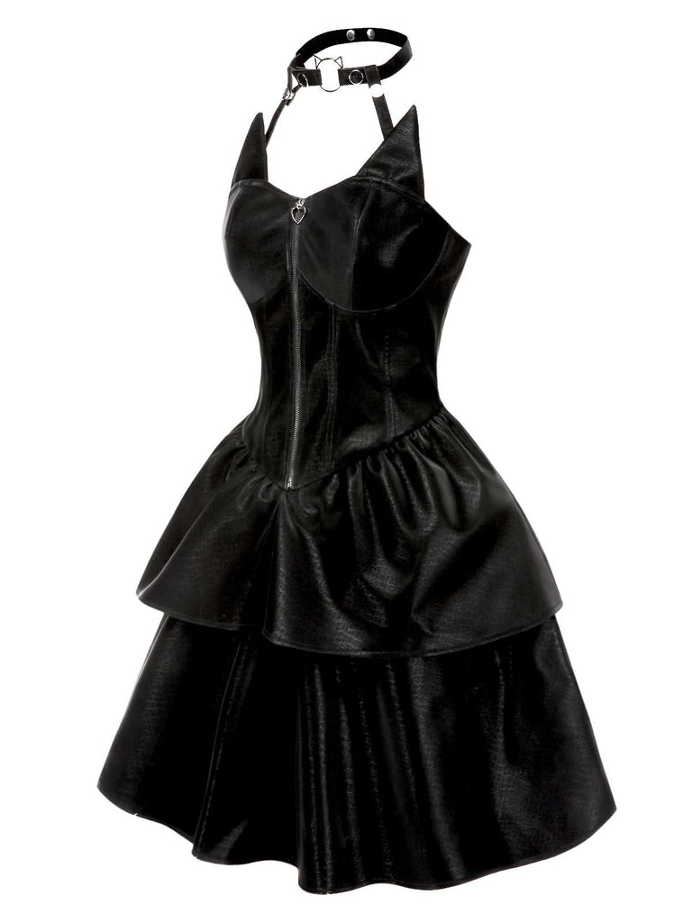 [Prevendita] Abito in pelle da Catwoman Halloween nero anni '50