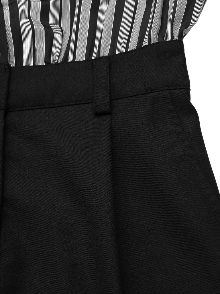 [Prevendita] Tuta lunga a righe patchwork e mantello nero anni '40